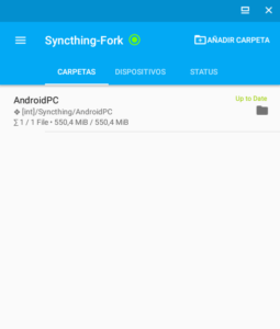 Syncthing para Android, para sincronizar archivos localmente