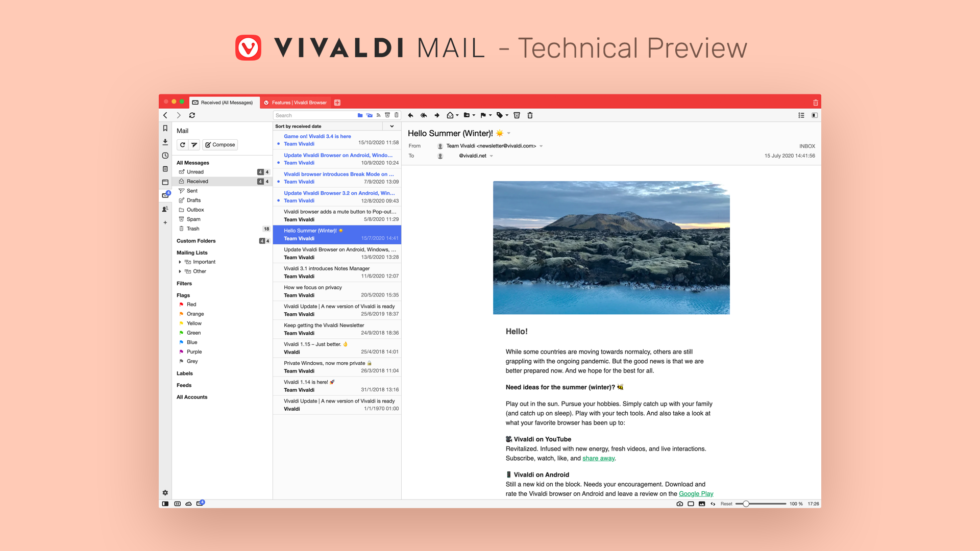 Vivaldi Anade Calendario Lector De Feeds Y Un Cliente De Correo Electronico Deepin En Espanol